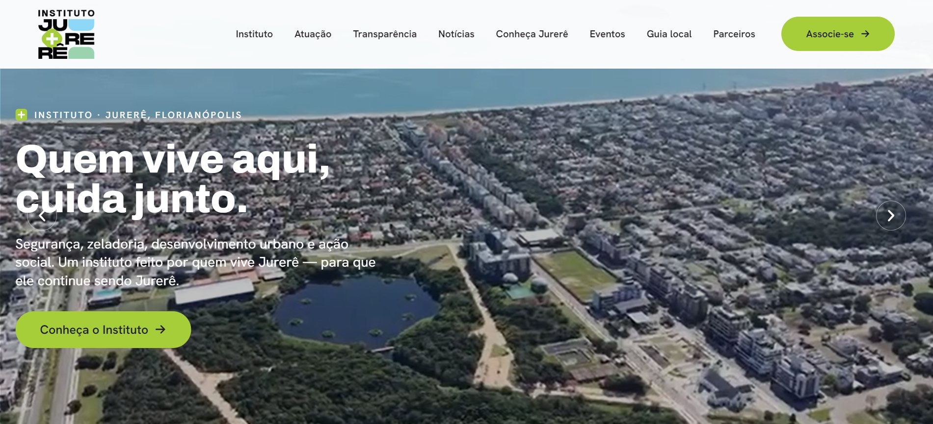 Instituto Jurerê Mais lança novo site criado e desenvolvido pela NVX - Nacionalvox