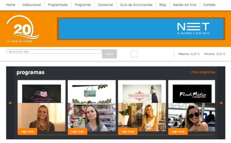 National VOX creates and develops the new site of Canal 20, Florianópolis