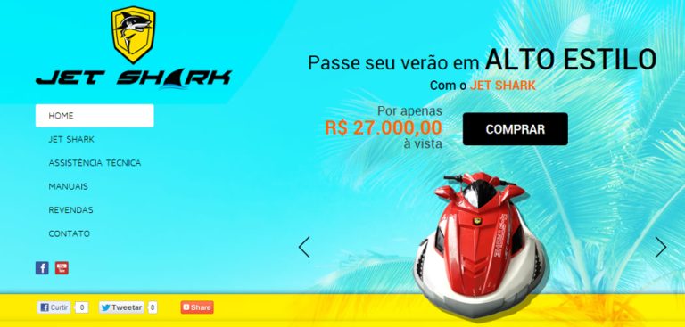 Novo site do Jet Shark, criação e desenvolvimento NacionalVOX