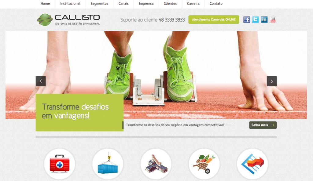 Está no ar o novo site da Callisto – Sistemas de Gestão Empresarial