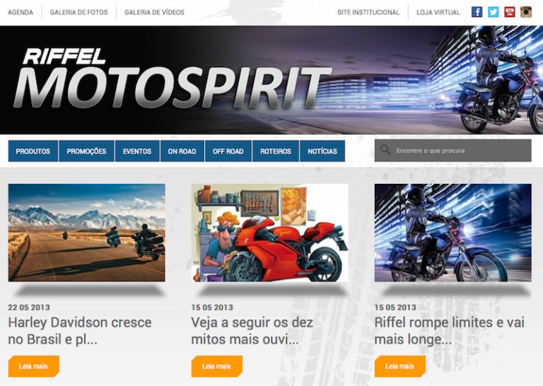 Blog responsivo fortalece presença digital da Riffel Motospirit