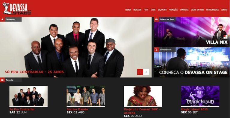NacionalVOX cria e desenvolve site responsivo para o Devassa On Stage