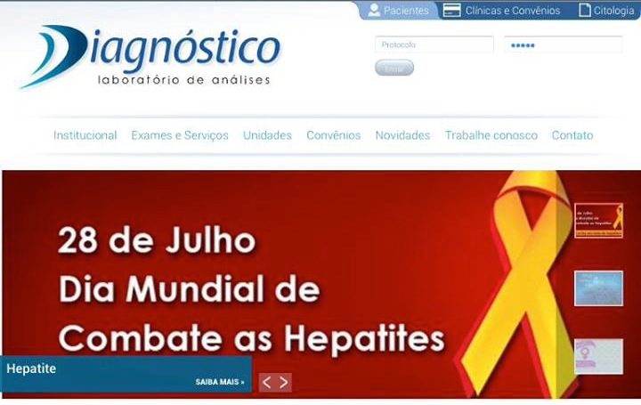 Publicado o novo site do Diagnóstico – Laboratório de Análises