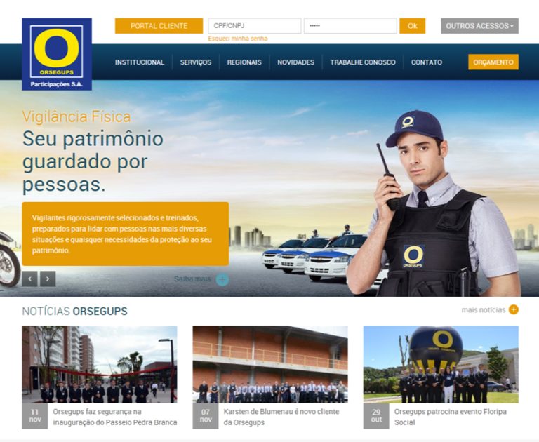 Novo site da Orsegups S.A tem assinatura da NacionalVOX