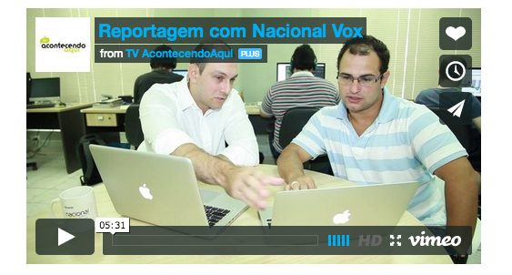 Reportagem da NacionalVOX – Agência Digital no Portal Acontecendo Aqui