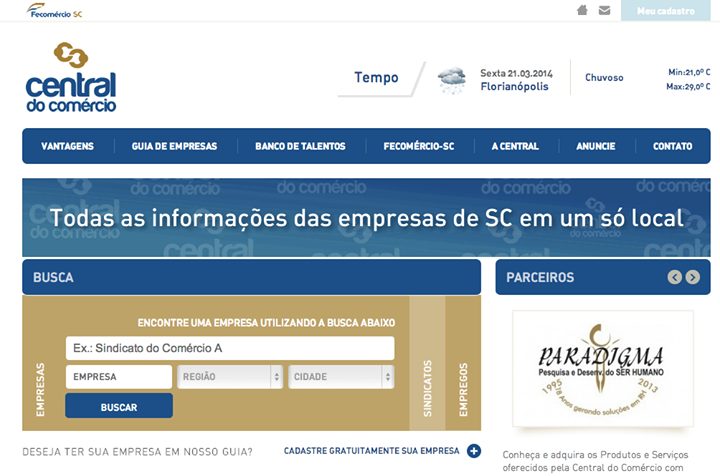 NacionalVOX – Agência Digital cria e desenvolve Central do Comércio para a Fecomércio SC