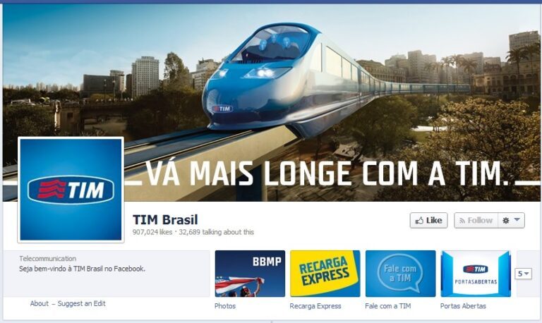TIM lança recarga pelo Facebook