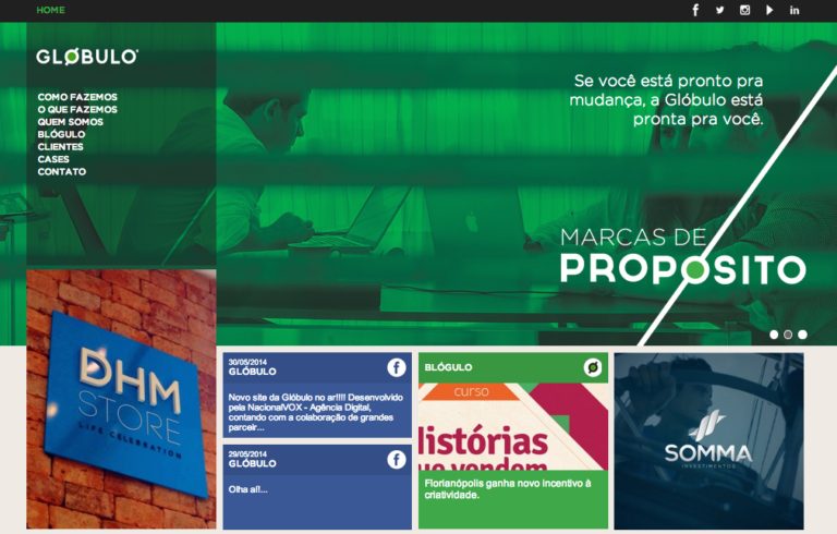 NacionalVOX cria e desenvolve novo site da Glóbulo – Marcas de Propósito
