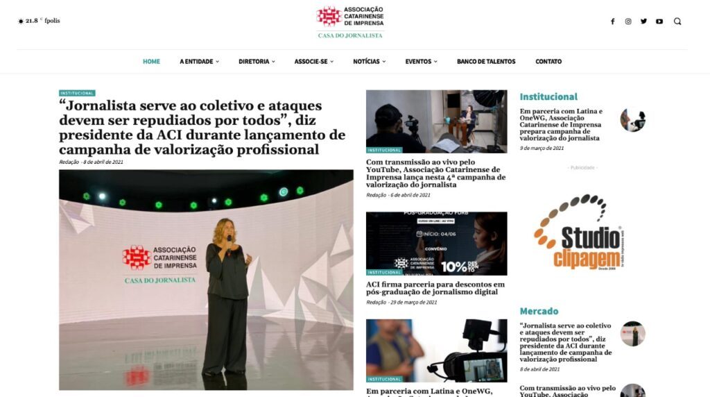 Associação Catarinense de Imprensa lança portal com Banco de Talentos